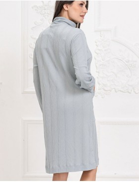 Халат на молнии Mia-Amore JESSIE 5077, Цвет: серый, Размеры: 4XL/5XL, изображение 2