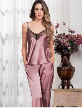 Комплект-тройка шёлк Mia-Amore OLIVIA 3645 античная роза, Цвет: античная роза, Размеры: M, изображение 3