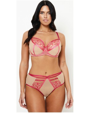 Трусы бразилиана Subtille DIAMOND brazilian, Цвет: телесный+розовый, Размеры: XL, изображение 3