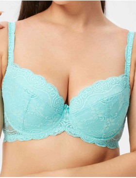 Бюстгальтер балконет пуш-ап VOVA SNEJANNA V54032 небесно синий, Цвет: небесно-синий, Размеры: 80B