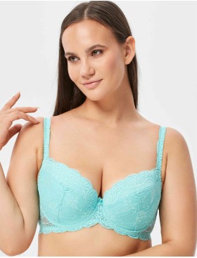 Бюстгальтер балконет пуш-ап VOVA SNEJANNA V54032 небесно синий, Цвет: небесно-синий, Размеры: 80B, изображение 3