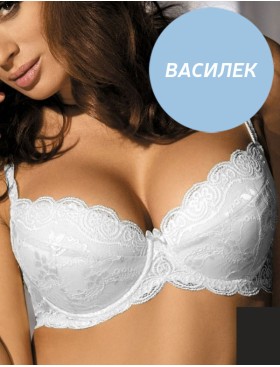 Бюстгальтер балконет пуш-ап VOVA SNEJANNA V54032 василек, Цвет: василек, Размеры: 80C