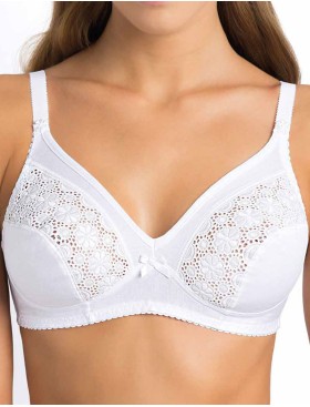 Хлопковый бюстгальтер без косточек Sielei CLASSICI FALCK 93 bianco, Цвет: bianco (белый), Размеры: 80B