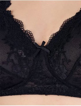 Бюстгальтер мягкий без косточек Sielei WONDER LACE 2440 nero, Цвет: nero (черный), Размеры: 75D, изображение 3