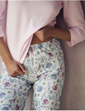 Хлопковая пижама с брюками Taro AMORA 2990-01, Цвет: розовый, Размеры: S, изображение 4