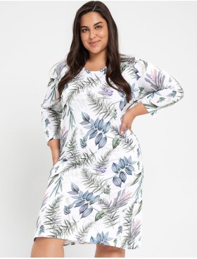 Ночная сорочка из хлопка Taro ARIANA 3015-01, Цвет: белый, Размеры: 2XL