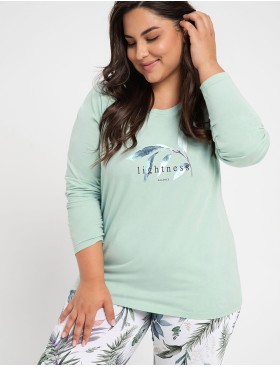 Пижама из хлопка Taro ARIANA 3016-01, Цвет: зеленый, Размеры: 2XL