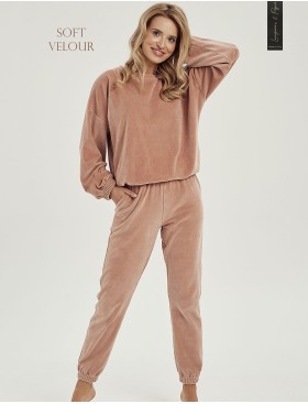 Велюровый домашний костюм Taro BELLE 3023-01, Цвет: бежевый, Размеры: M, изображение 2