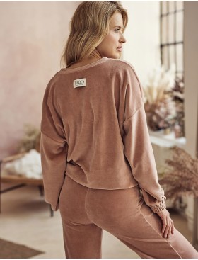 Велюровый домашний костюм Taro BELLE 3023-01, Цвет: бежевый, Размеры: M, изображение 4