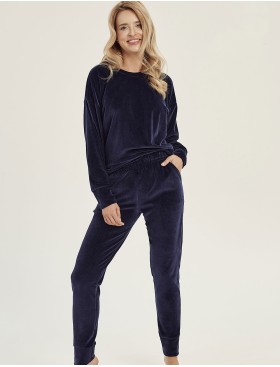 Велюровый домашний костюм Taro BRENDA 3061-01, Цвет: темно-синий, Размеры: S, изображение 2