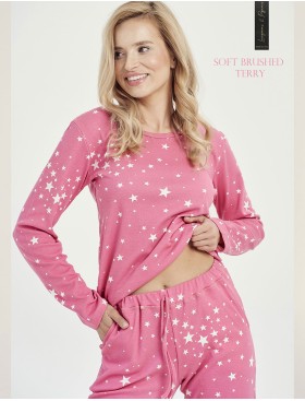 Утепленная пижама с брюками Taro ERYKA 3029-01, Цвет: розовый, Размеры: S