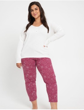 Хлопковая женская пижама Taro ESTELLA 3005-01, Цвет: кремовый, Размеры: 2XL, изображение 2