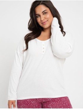 Хлопковая женская пижама Taro ESTELLA 3005-01, Цвет: кремовый, Размеры: 2XL, изображение 3