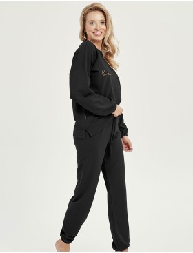 Черный домашний комплект Taro LIA 3004-01, Цвет: черный, Размеры: S, изображение 4