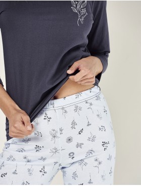 Женская пижама из хлопка Taro MAGNOLIA 2973-01, Цвет: темно-синий, Размеры: S, изображение 4