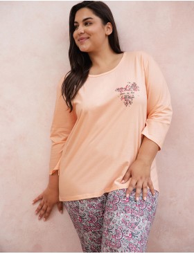 Пижама женская с брюками Taro MELISSA 3010-3017-01, Цвет: розовый, Размеры: 6XL