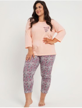 Пижама женская с брюками Taro MELISSA 3010-3017-01, Цвет: розовый, Размеры: 6XL, изображение 2