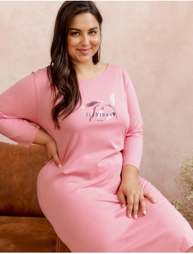 Хлопковая сорочка Taro OLYMPIA 3019-3020-02, Цвет: розовый, Размеры: 6XL