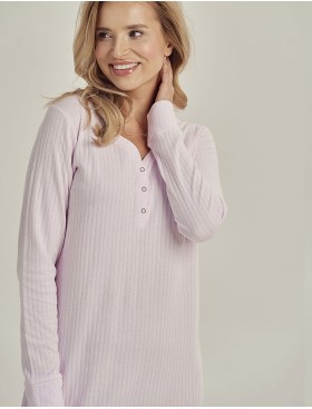 Светло-розовая сорочка в рубчик Taro SISI 3002-02, Цвет: розовый, Размеры: XL, изображение 3
