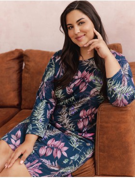 Синяя хлопковая сорочка Taro VIVIAN 3014-01, Цвет: темно-синий, Размеры: 2XL, изображение 2