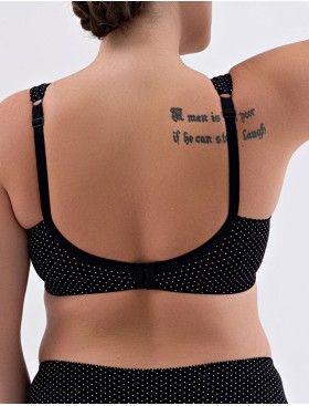 Бюстгальтер из хлопка Valmira 1101/С-1102/C черный в крапинку, Цвет: черный в крапинку, Размеры: 90D, изображение 2