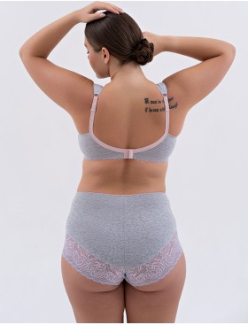 Усиленный бюстгальтер из хлопка Valmira 1104/C серый с лотосом, Цвет: серый с лотосом, Размеры: 115D, изображение 7