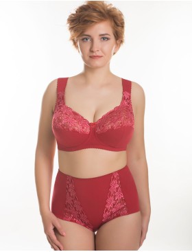 Бюстгальтер из хлопка Valmira 1101/С брусничный, Цвет: брусничный, Размеры: 75D, изображение 4