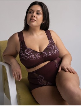 Усиленный бюстгальтер из хлопка Valmira 1104/C вино с миндалем, Цвет: вино с миндалем, Размеры: 100H, изображение 2