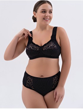 Бюстгальтер из хлопка Valmira 1101/С-1102/C черный в крапинку, Цвет: черный в крапинку, Размеры: 90D, изображение 6