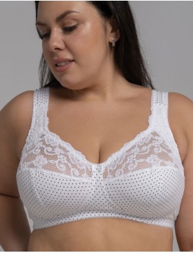 Бюстгальтер из хлопка Valmira 1101/С-1102/C белый в крапинку, Цвет: белый в крапинку, Размеры: 90D, изображение 3