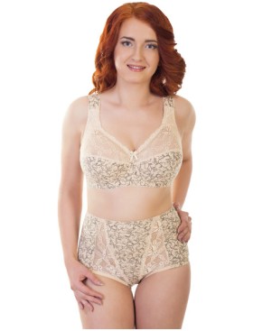 Бюстгальтер из хлопка Valmira 1101/С-1102/C бежевый с черным, Цвет: бежевый с черным, Размеры: 75C, изображение 7