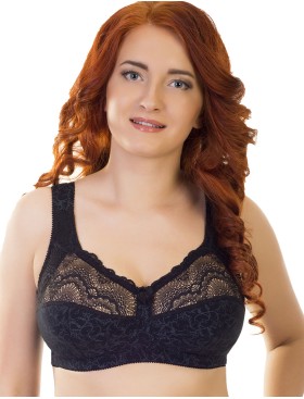 Бюстгальтер из хлопка Valmira 1101/С-1102/C черный с серым, Цвет: черный с серым, Размеры: 100G, изображение 7