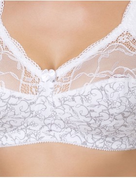 Бюстгальтер из хлопка Valmira 1101/С-1102/C белый с серым, Цвет: белый с серым, Размеры: 90D, изображение 5