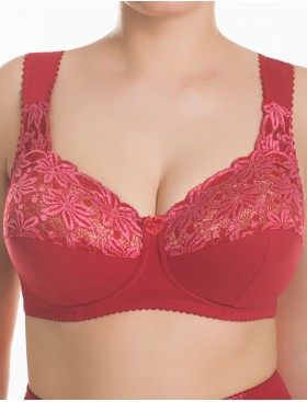 Бюстгальтер из хлопка Valmira 1101/С брусничный, Цвет: брусничный, Размеры: 75D