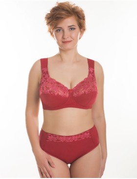 Бюстгальтер из хлопка Valmira 1101/С брусничный, Цвет: брусничный, Размеры: 75D, изображение 5