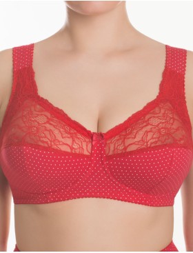 Бюстгальтер из хлопка Valmira 1101/С клубничный в крапинку, Цвет: клубничный в крапинк, Размеры: 75C