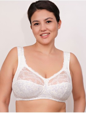 Бюстгальтер из хлопка Valmira 1101/С-1102/C молоко с голубым, Цвет: молоко с голубым, Размеры: 90D, изображение 3