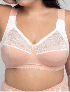 Бюстгальтер из хлопка Valmira 1101/С-1102/C нектар персика в крапинку, Цвет: нектар персика в кра, Размеры: 100G