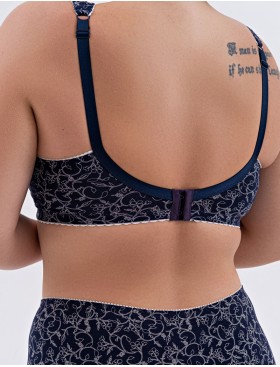 Бюстгальтер из хлопка Valmira 1101/С-1102/C синий с молоком, Цвет: синий с молоком, Размеры: 100G, изображение 2