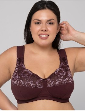 Бюстгальтер из хлопка Valmira 1101/С-1102/C вино с миндалем, Цвет: вино с миндалем, Размеры: 90D, изображение 3