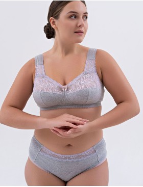 Усиленный бюстгальтер из хлопка Valmira 1104/C серый с лотосом, Цвет: серый с лотосом, Размеры: 115D, изображение 8