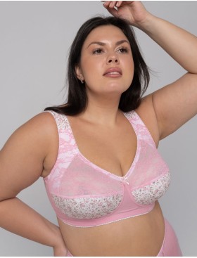 Бюстгальтер из хлопка Valmira 1101/С-1102/C иллюзия розы, Цвет: иллюзия розы, Размеры: 90D, изображение 2