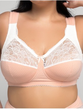 Усиленный бюстгальтер из хлопка Valmira 1104/C нектар персика в крапинку, Цвет: нектар персика в кра, Размеры: 100H