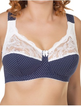 Бюстгальтер из хлопка Valmira 1101/С-1102/C синий в крапинку, Цвет: синий в крапинку, Размеры: 75D