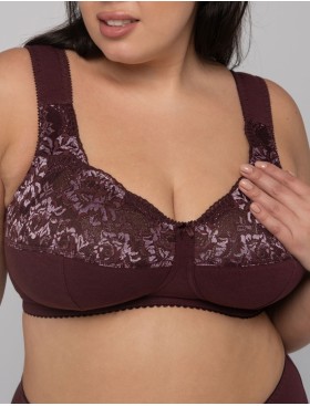 Усиленный бюстгальтер из хлопка Valmira 1104/C вино с миндалем, Цвет: вино с миндалем, Размеры: 100H