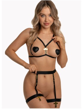 Эротический комплект Anais AUBREY, Цвет: черный, Размеры: L/XL