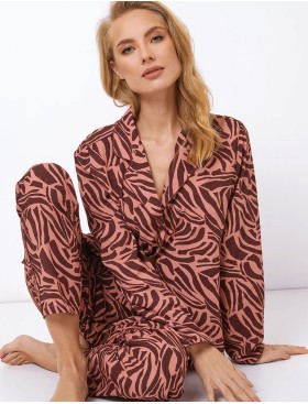 Пижама с брюками из вискозы Aruelle ROSABEL, Цвет: коричневая роза, Размеры: S