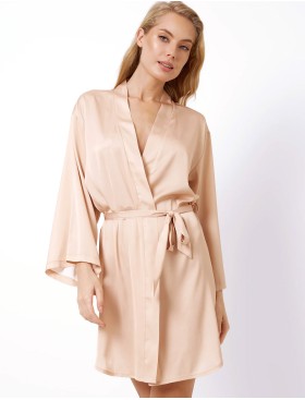 Халат с широкими рукавами Aruelle TAYA, Цвет: бежевый, Размеры: S