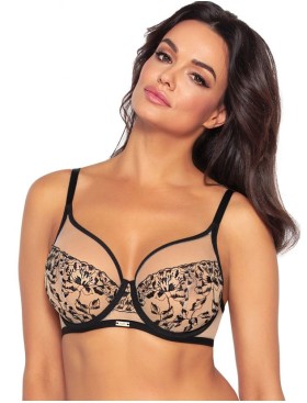 Бюстгальтер мягкий Ava RETRO 2061 M Beige, Цвет: чёрно-бежевый, Размеры: 90H, изображение 2