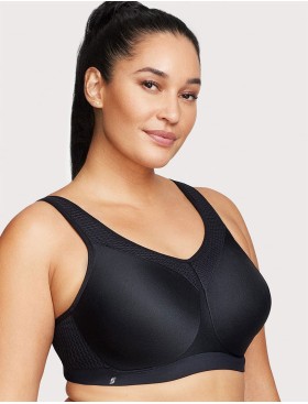 Бюстгальтер для спорта Glamorise GI9066 черный, Цвет: черный, Размеры: 85E, изображение 3